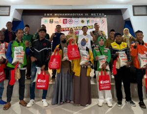 Lazismu Kota Metro dan IDI Sukses Gelar Pemeriksaan Kesehatan bagi Driver Ojek Online